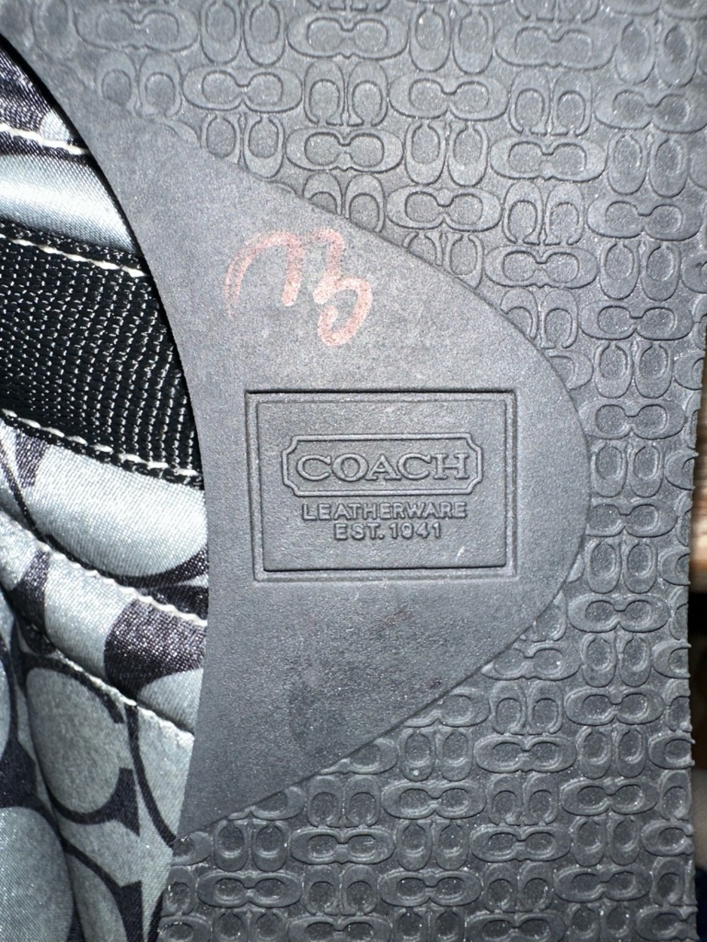 Coach Black and Gray Signature Pattern Lace-Up Sneakers - Picture 5 of 10